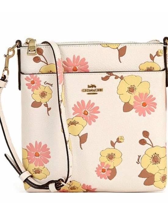 Coach Handbags - Coach Kitt Leather Crossbody Bag in Floral Print NWOT